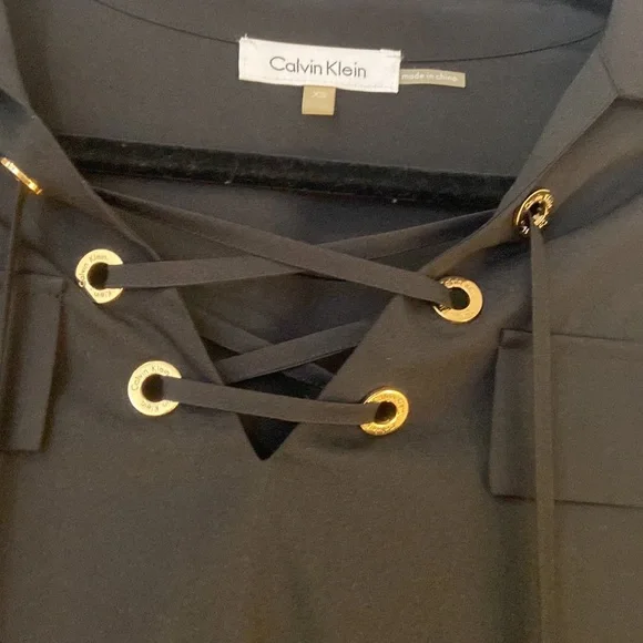 NWOT - Calvin Klein black blouse - Picture 2 of 3